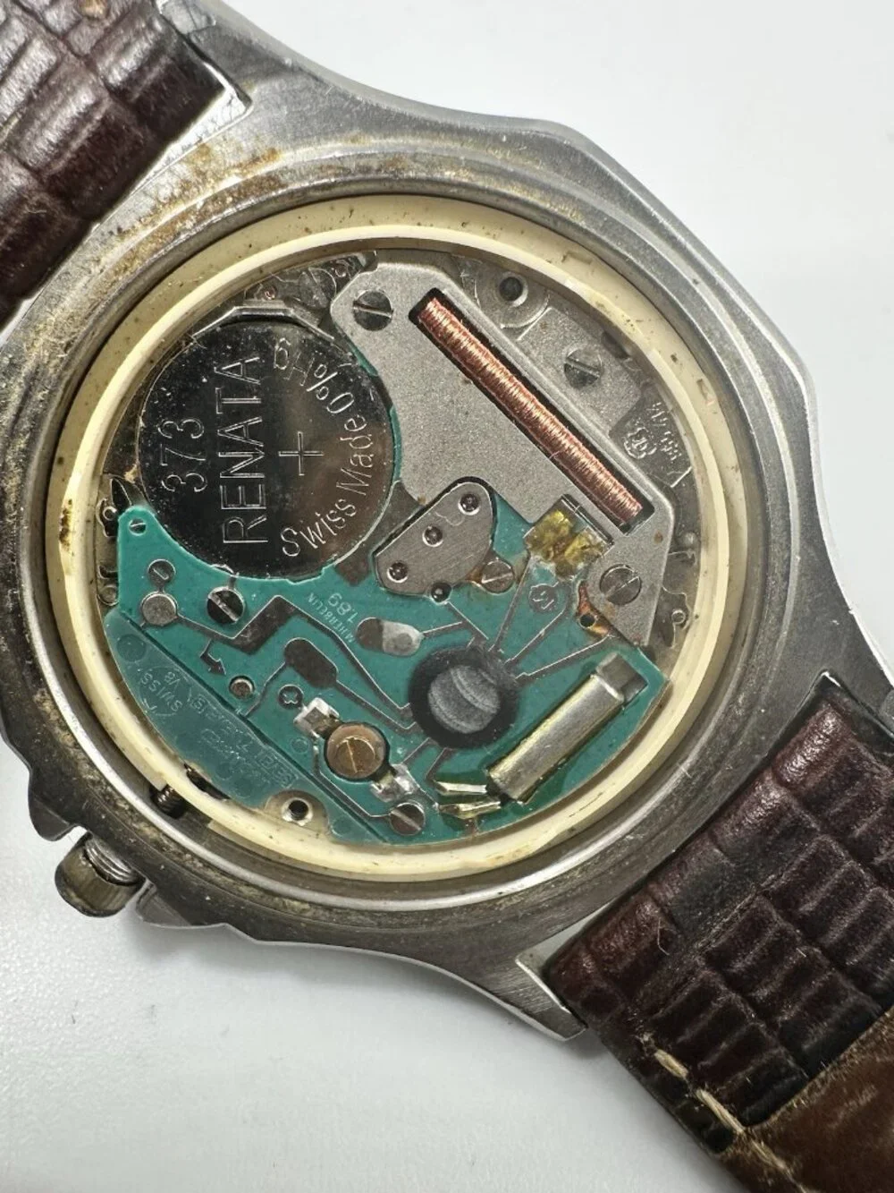Michel Herbelin Safari Watch Gold Tone New Battery Working Missing Case Back